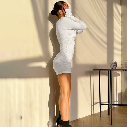 Crew Neck Long Sleeves Dress