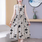 New Arrival Noil Poplin Dress Women's Summer Plus Size Ladieswear Classy Western Style Artificial Cotton Tall Sleeveless Dress Outwear