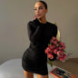 Crew Neck Long Sleeves Dress