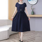 New Arrival Noil Poplin Dress Women's Summer Plus Size Ladieswear Classy Western Style Artificial Cotton Tall Sleeveless Dress Outwear