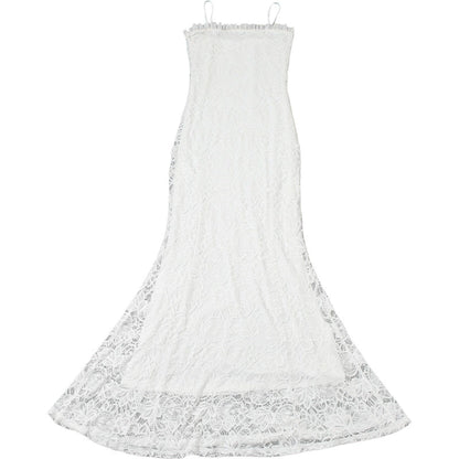 Fashion Style 2025 Summer New Arrival Women's Clothing Elegant Sexy Pure Color Mesh Patchwork Cut Out Silm Sling