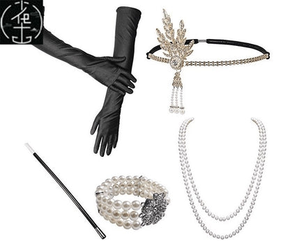 Sexy Sequin Bead Dress Host Retro Banquet Party Stage Nightclub Gatsby Tassel Dress