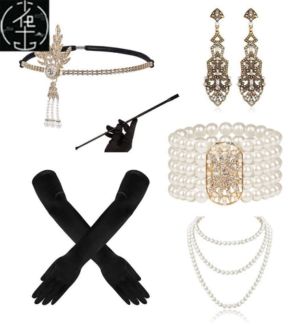 Sexy Sequin Bead Dress Host Retro Banquet Party Stage Nightclub Gatsby Tassel Dress