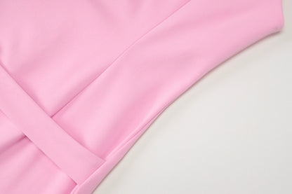 Gusty French Style Chic Sexy Temperament Hip Skirt Sleeveless Vest Dress Adult Lady like Woman Work Clothing Pure Color Business Suit and Dress