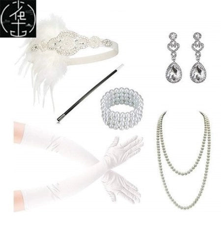 Sexy Sequin Bead Dress Host Retro Banquet Party Stage Nightclub Gatsby Tassel Dress