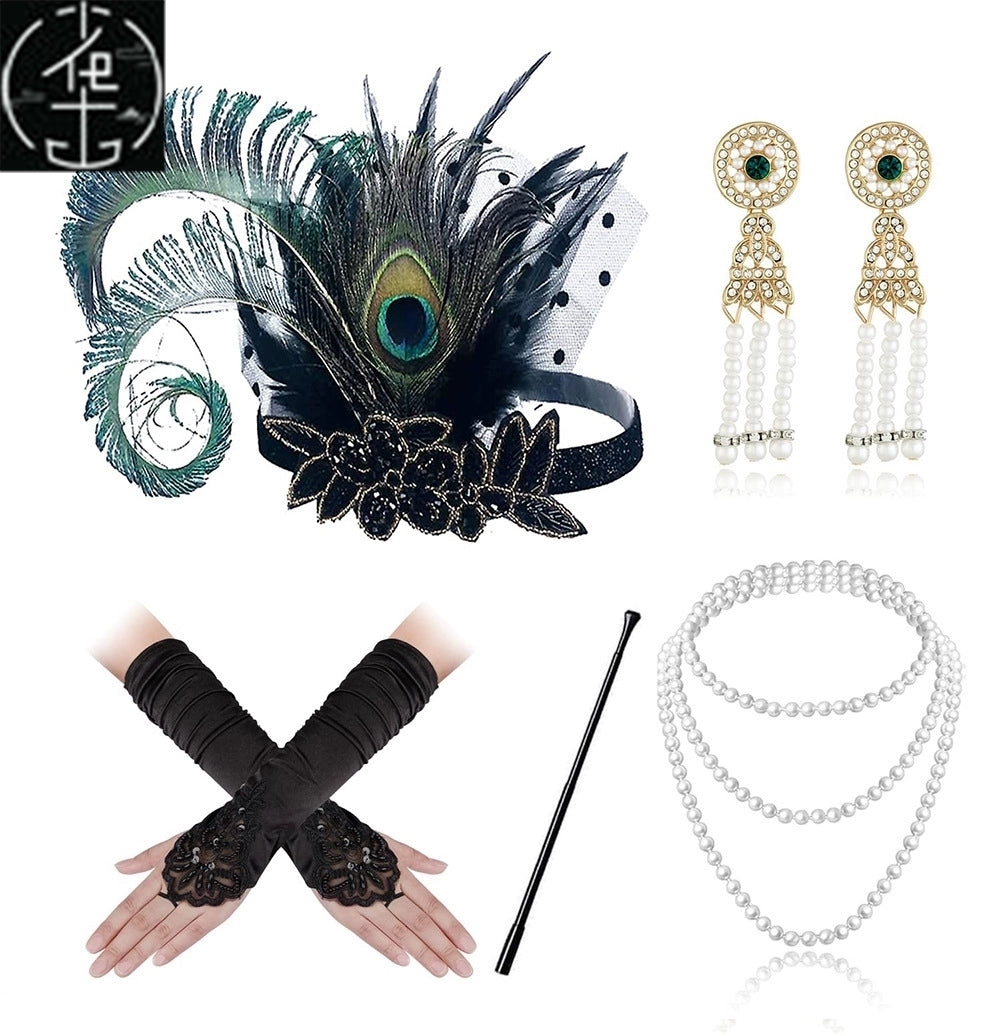 Sexy Sequin Bead Dress Host Retro Banquet Party Stage Nightclub Gatsby Tassel Dress