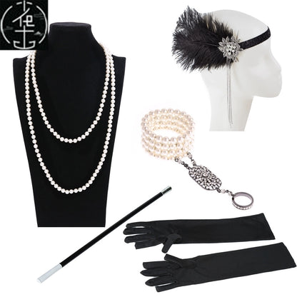 Sexy Sequin Bead Dress Host Retro Banquet Party Stage Nightclub Gatsby Tassel Dress