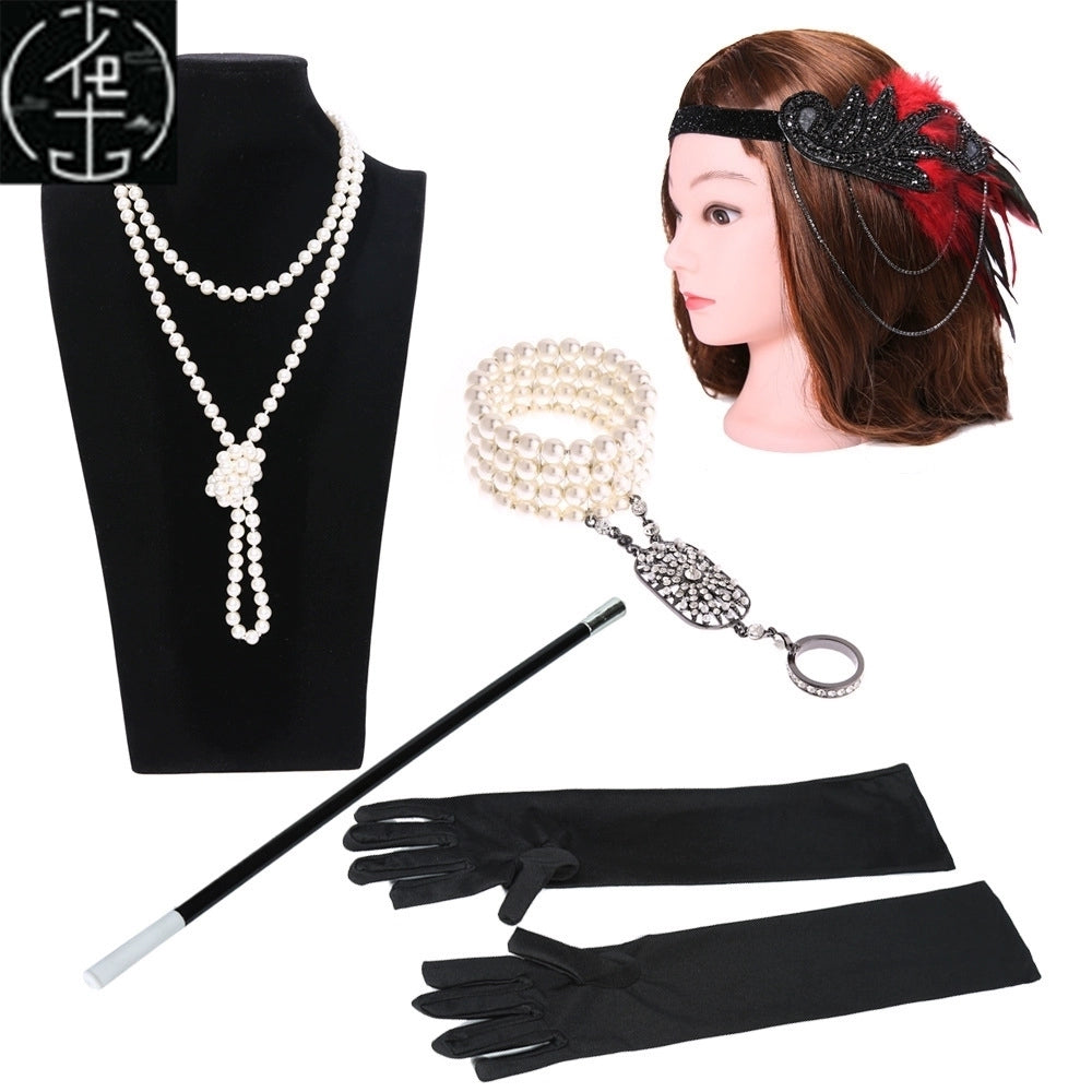 Sexy Sequin Bead Dress Host Retro Banquet Party Stage Nightclub Gatsby Tassel Dress