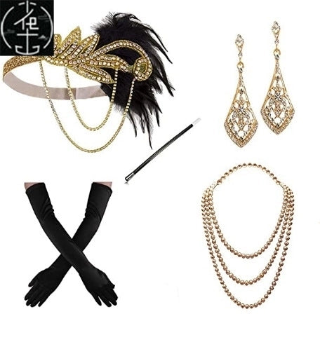 Sexy Sequin Bead Dress Host Retro Banquet Party Stage Nightclub Gatsby Tassel Dress