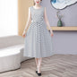 New Arrival Noil Poplin Dress Women's Summer Plus Size Ladieswear Classy Western Style Artificial Cotton Tall Sleeveless Dress Outwear