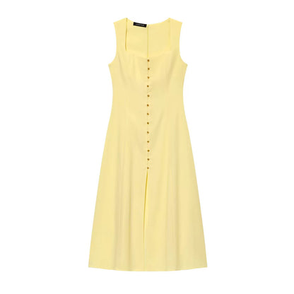 Kaslead New Arrival Women's Clothing Fashion Style Fashion Minimalist Silm Midi Skirt Dress 6962029 510