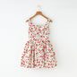 French Style American Retro Cherry Design Niche Style Slim Looking Tight Waist Large Skirt Sling Vest Skirt Dress New Arrival Women