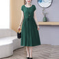 New Arrival Noil Poplin Dress Women's Summer Plus Size Ladieswear Classy Western Style Artificial Cotton Tall Sleeveless Dress Outwear