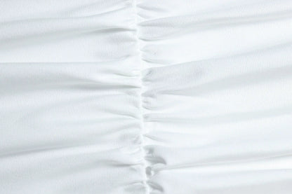 Vacation Style White Floor-Length Dress