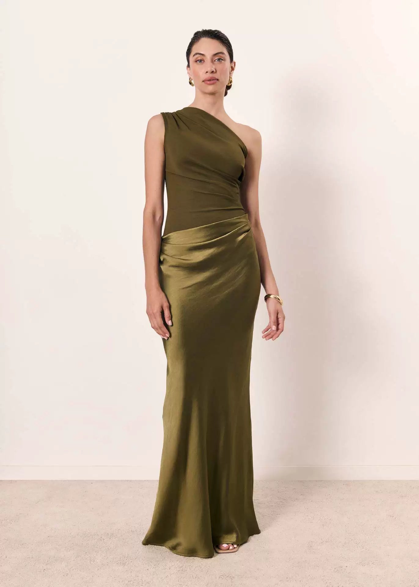 European and American New Solid Oblique Collar Sleeveless Backless Sheath Evening dress Dress Women Party Dress