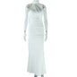 Vacation Style White Floor-Length Dress