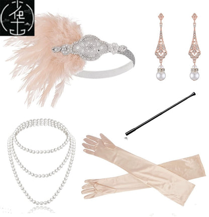Sexy Sequin Bead Dress Host Retro Banquet Party Stage Nightclub Gatsby Tassel Dress