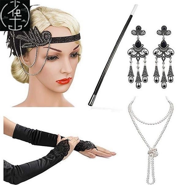 Sexy Sequin Bead Dress Host Retro Banquet Party Stage Nightclub Gatsby Tassel Dress