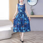 New Arrival Noil Poplin Dress Women's Summer Plus Size Ladieswear Classy Western Style Artificial Cotton Tall Sleeveless Dress Outwear