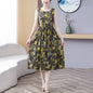 New Arrival Noil Poplin Dress Women's Summer Plus Size Ladieswear Classy Western Style Artificial Cotton Tall Sleeveless Dress Outwear