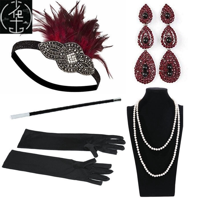 Sexy Sequin Bead Dress Host Retro Banquet Party Stage Nightclub Gatsby Tassel Dress
