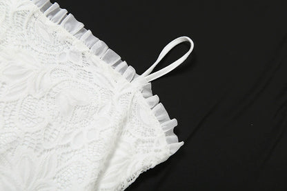 Fashion Style 2025 Summer New Arrival Women's Clothing Elegant Sexy Pure Color Mesh Patchwork Cut Out Silm Sling