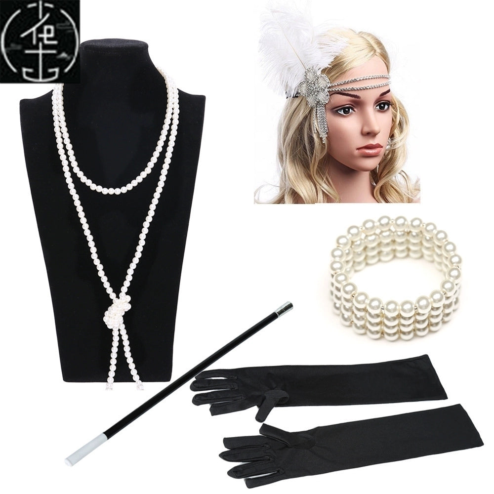 Sexy Sequin Bead Dress Host Retro Banquet Party Stage Nightclub Gatsby Tassel Dress