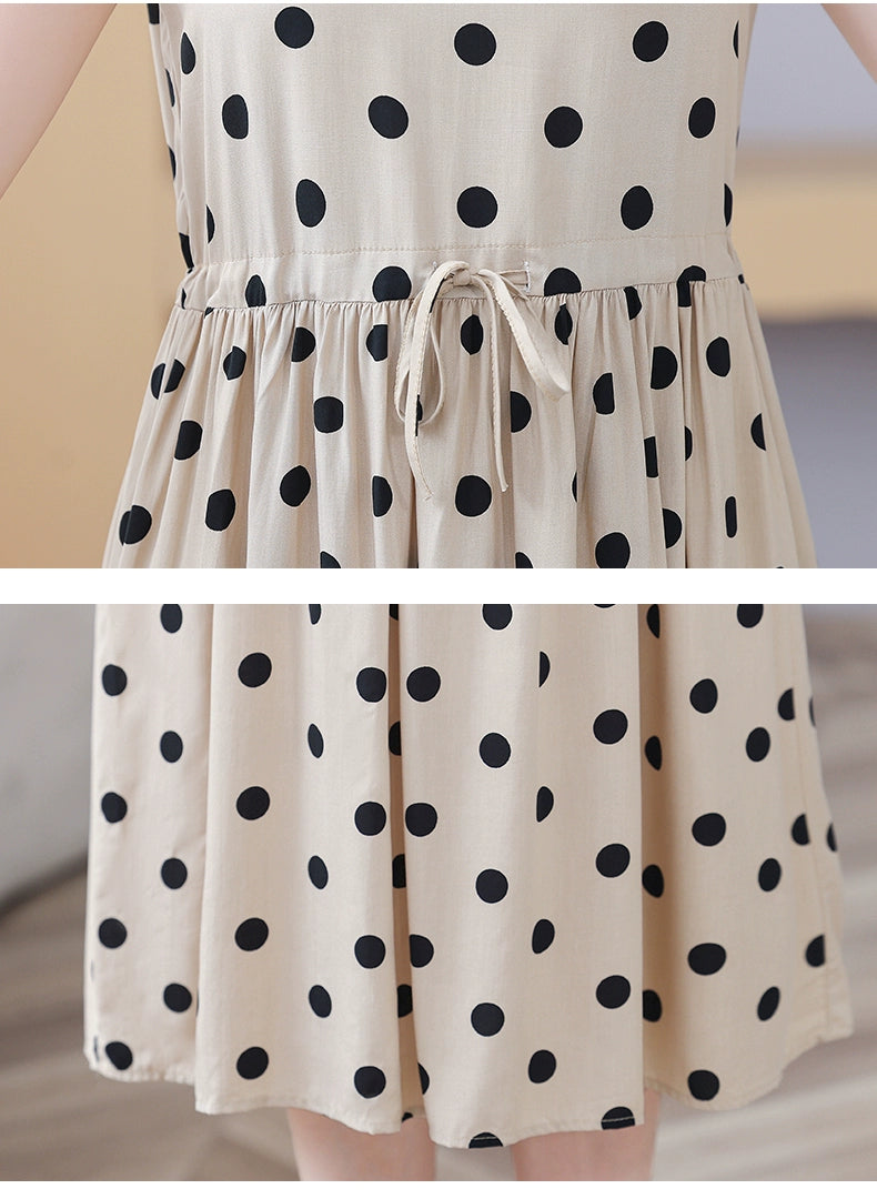 New Arrival Noil Poplin Dress Women's Summer Plus Size Ladieswear Classy Western Style Artificial Cotton Tall Sleeveless Dress Outwear