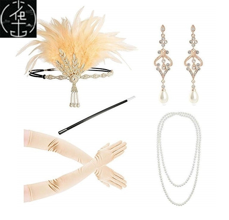 Sexy Sequin Bead Dress Host Retro Banquet Party Stage Nightclub Gatsby Tassel Dress