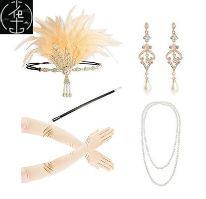 Sexy Sequin Bead Dress Host Retro Banquet Party Stage Nightclub Gatsby Tassel Dress