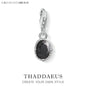 Charm Pendant Black Oval Autumn Vintage Look Europe Jewelry For Women Men Trendy Gift In 925 Sterling Silver