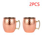 Moscow Mule Copper Mugs Metal Beer Cup Stainless Steel Copper Goblet Cocktai Wine Coffee Cup Champagne Party Bar Drinkware Tools