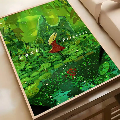 Cute Characte Game Hollow Knight Silksong-Cool Poster Canvas painting with prints Home bedroom living room decoration gift