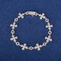 2024 New Sterling Silver 925 Charm Corss Chain Bracelets For Women Men Iced Out Moissanite Fine Jewelry Gifts