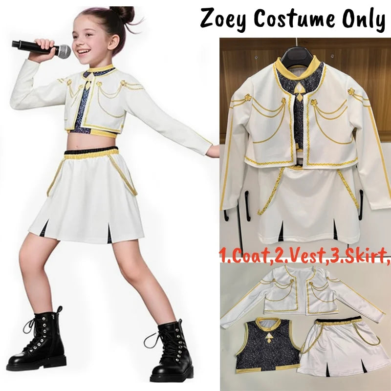 Kids K-Pop Demon Hunters Zoey Rumi Mira Costume Cosplay