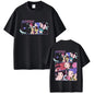 Movie KPop Demon Hunters Rumi Mira Zoey Saja Boys Derpy Tiger Double Sided Print T-shirt