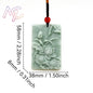 Light Green Natural Jade Flower Heart Pendant Necklace Real Jewellery Carved Gemstone Fashion Charm Amulet Gifts for Women Men