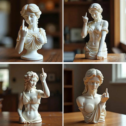 Funny Middle Finger Venus Statue Funny Goddess Statue 3d Resin Office Home Cultural Decoration Design Unique Ornaments Craft