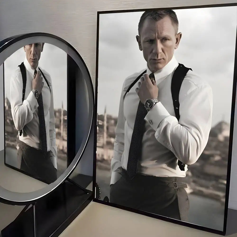 J-James Bond 007 Poster HD Art Sticky Wall Waterproof Home Living Room Bedroom Aesthetic Decoration