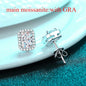 Smyoue Each 0.5CT 1CT 2CT Moissanite Stud Earrings for Women Emerald/radiant Cut Bridal Classic Jewelry 925 Pure Silver Earring