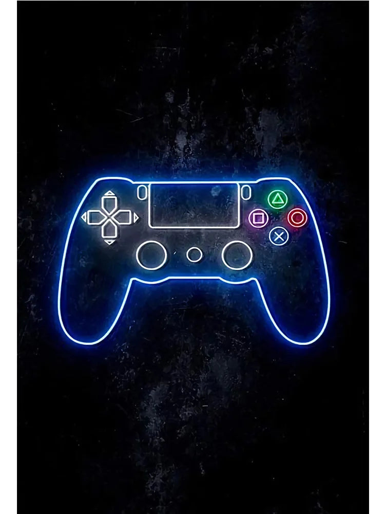 Gamepad Abstract Poster Canvas Painting Print Wall Art Picture Game Player Children'S Room Decorative Painting Boy Gift