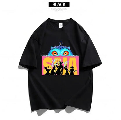Cartoon Anime Film Kpop Demon Hunters Print T-shirt for Men Women Adult Clothes Summer Cotton Outdoor Wear Hip Hop Fashion Tops
