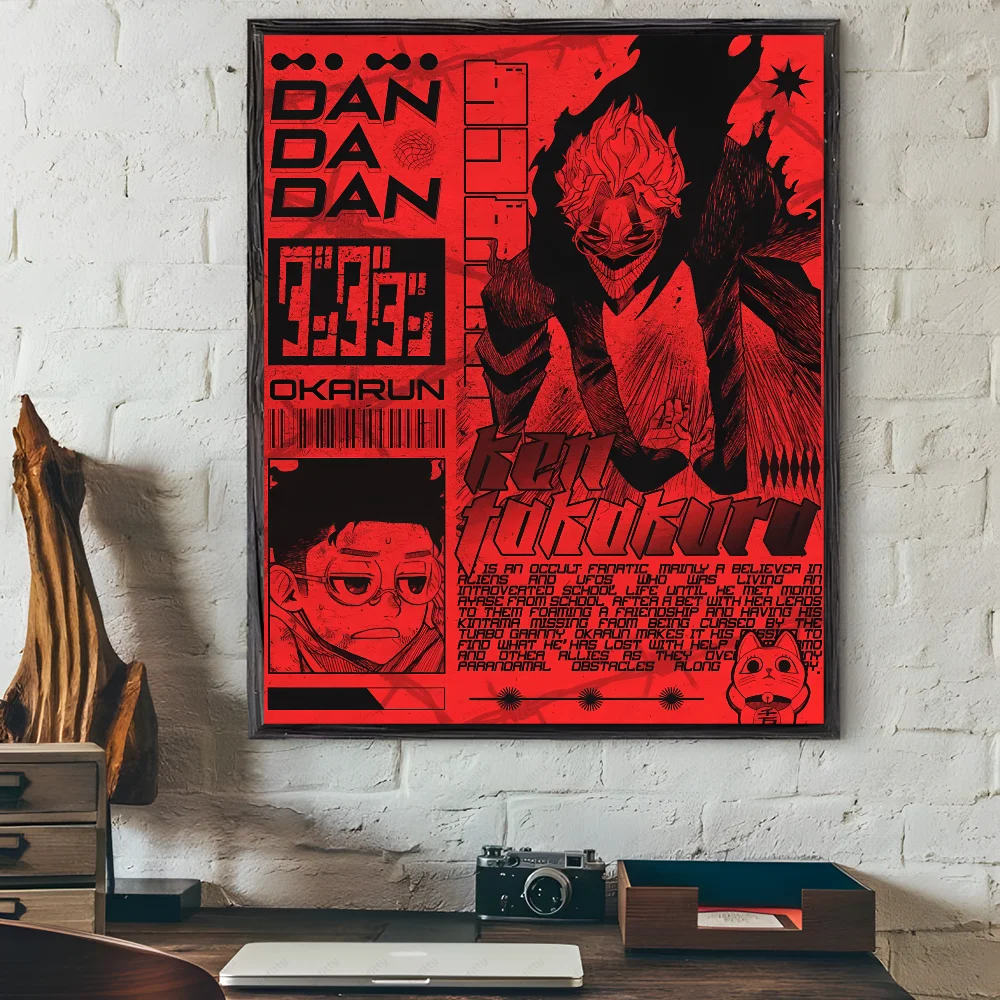 JAPAN Anime D-Dandadan Ken T-Takakura Poster Sticky Wall Art Printing Waterproof Home Living Bed Room Bar Aesthetic Decor
