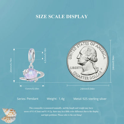 Bamoer 100% 925 Sterling Silver Romantic Crystal Butterfly Iris Charm For Women Fit Bracelet DIY Necklace Fine Jewelry Gift