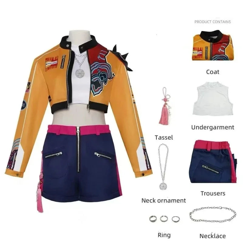KPop Cosplay Rumi Zoey Mira Cosplay Costume for Children Girls Halloween Carnival Party Role Playing Outfits Xmas Gifts