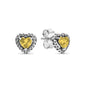 European New S925 Silver Zircon Heart-ShapedColored Earrings Suitable For Women's Holiday Exquisite Charm Jewelry Gifts