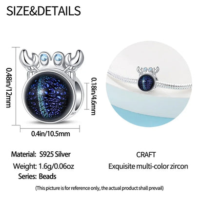 Blue Series 925 Sterling Silver Turtle,Whale & Seahorse Dangle Charm Fits Bracelet Kids Ocean Jewelry Accessories