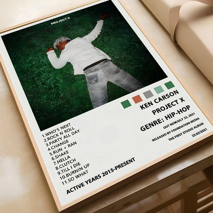 Pop Singer Ken Carson A Great Chaos Poster Poster Paper Print Home Living Room Bedroom Entrance Bar Cafe Art Painting Decoration