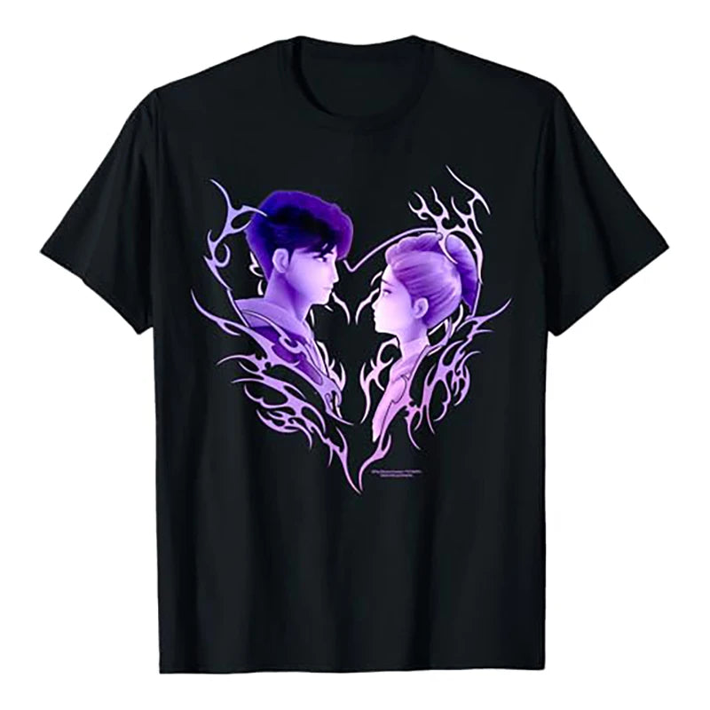 K-pop Demon Hunter Rumi Mira Zpey Movie Pattern T-Shirt Unisex Original Harajuku Style High-Quality Cotton T-Shirt Streetwear