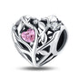 Hot Sale 925 Silver Retro Heart Shape Lotus Angel Charm Beads Fit Pandach Original DIY Bracelets Birthday Gifts Fine Jewelry